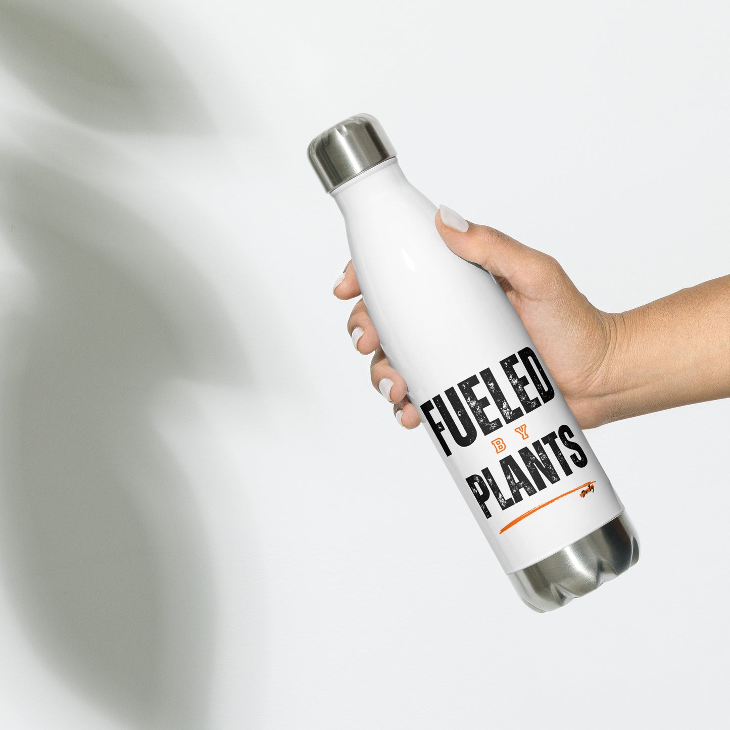 "Fueled by Plants" Stainless steel water bottle