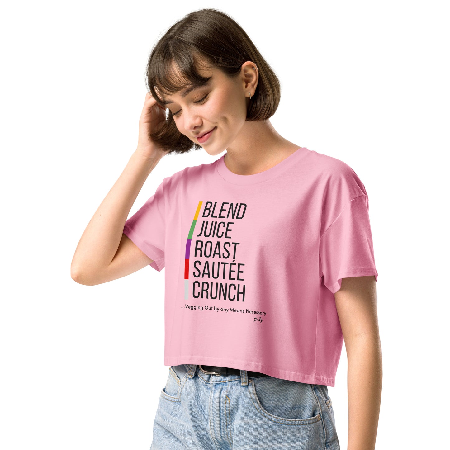 "Veggies by Any Means Necessary" Crop Top