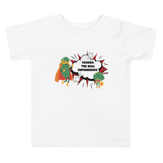 "Veggie Superheroes" Toddler Short Sleeve Tee